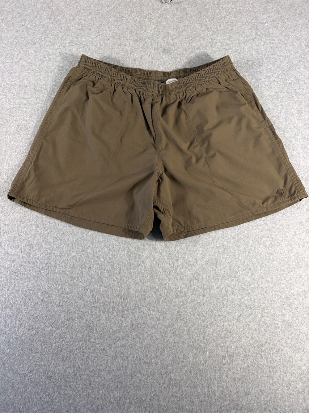 Duck Camp Athletic Swim Shorts, Green/Brown, Size M/5